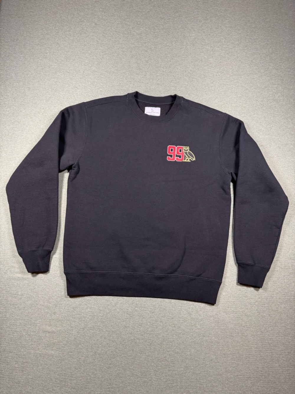 OVO x GRETZKY SCHOOL CREWNECK SWEATSHIRT - BLACK